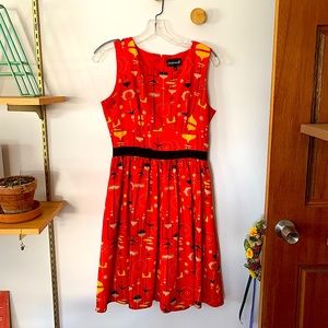 Sourpuss retro atomic ‘Midcentury modern’ shift dress